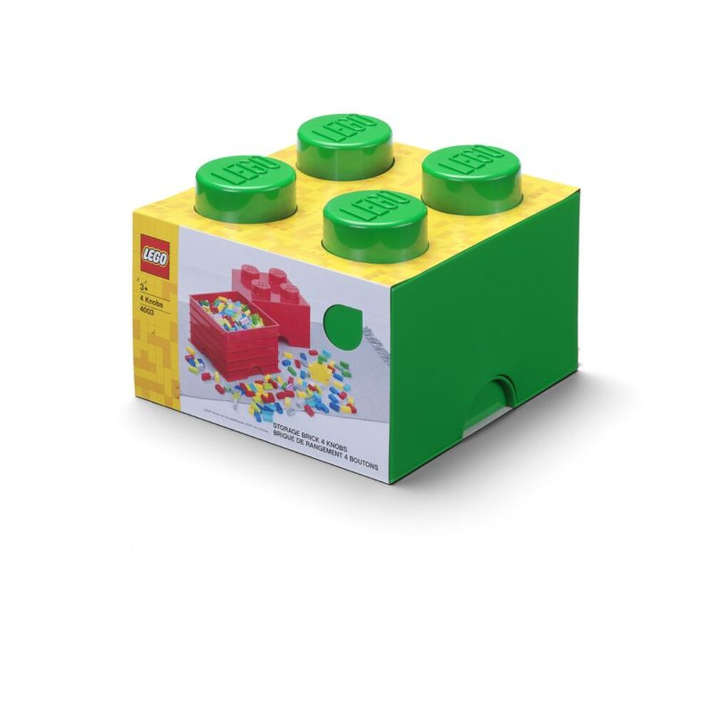 LEGO Stackable Storage Brick With 4 Knobs, Dark Green COLLECTIBLES